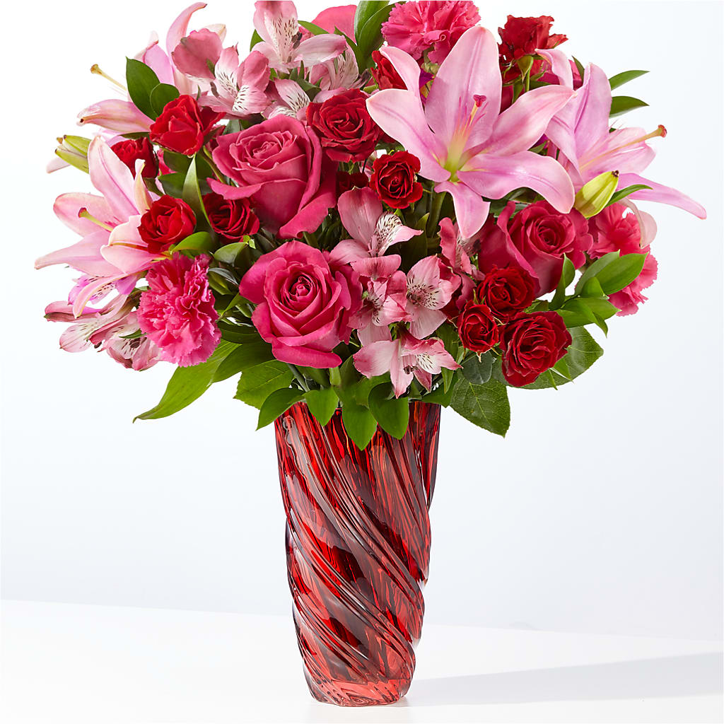 In Love Bouquet with Luxe Swirl Vase – THE MOST BLOOMS & MORE, Grand Bay AL