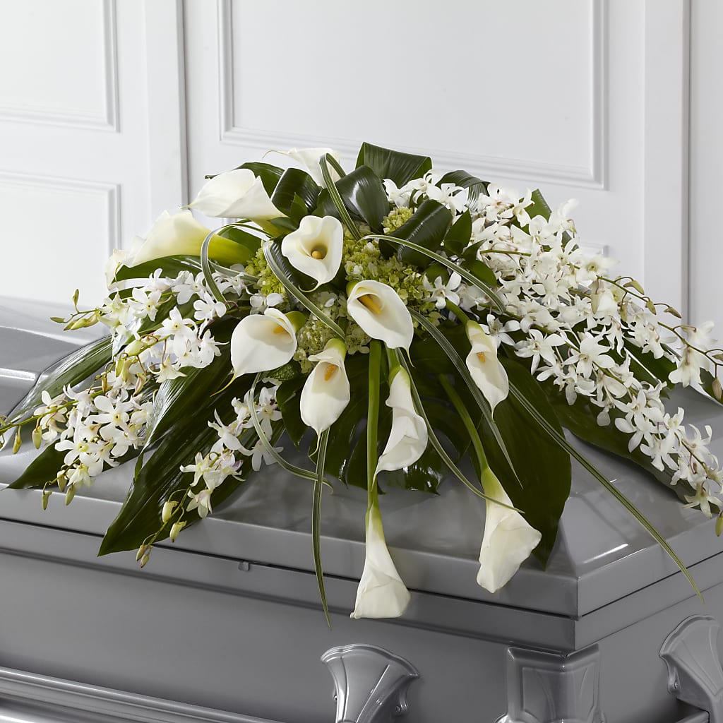 Angel Wings Casket Spray – THE MOST BLOOMS & MORE, Grand Bay AL