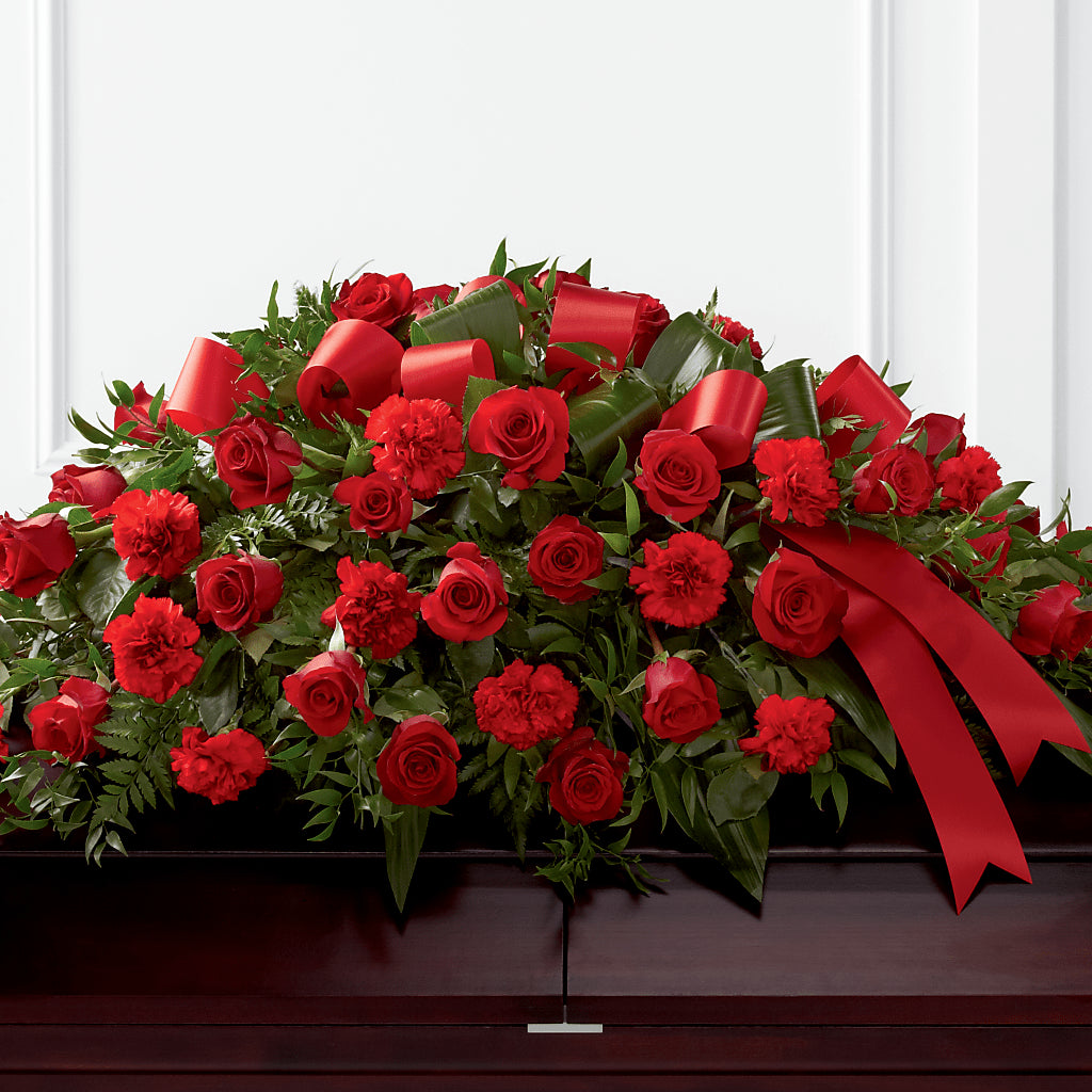 Tribute of Life Casket Spray – THE MOST BLOOMS & MORE, Grand Bay AL