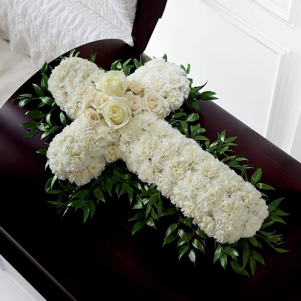 Peaceful Memories Casket Spray (Standard) – THE MOST BLOOMS & MORE, Grand Bay AL