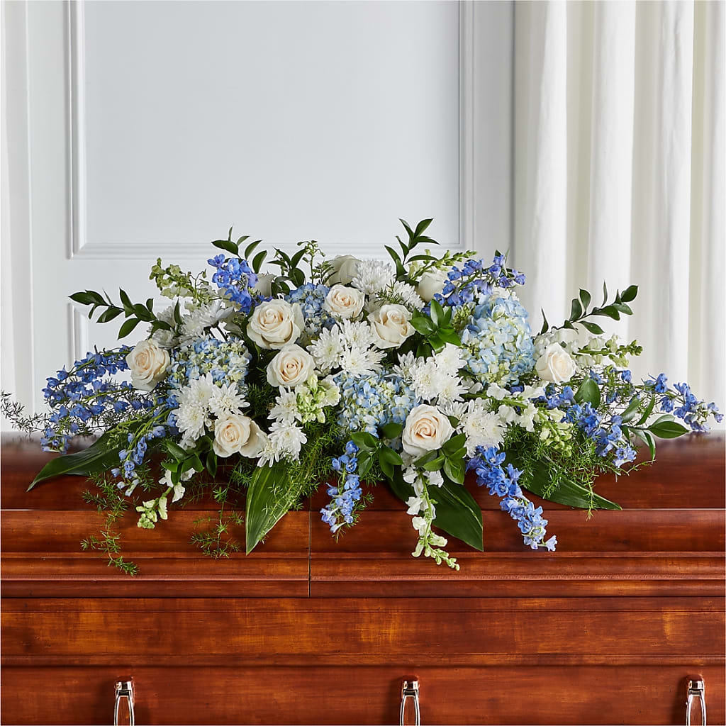 Timeless Essence Casket Spray – THE MOST BLOOMS & MORE, Grand Bay AL