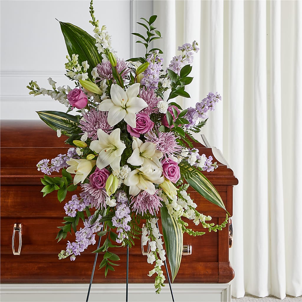 Grateful Hearts Standing Spray – THE MOST BLOOMS & MORE, Grand Bay AL