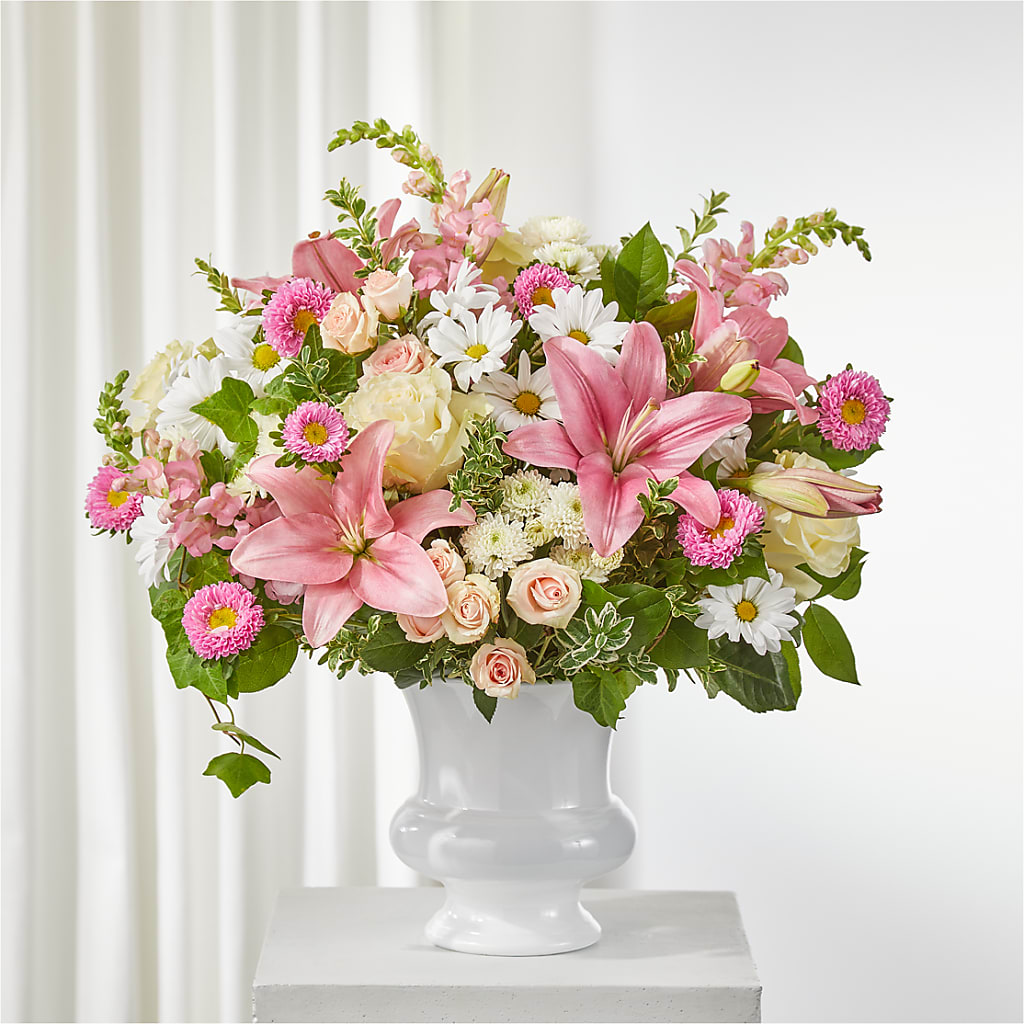 Empathetic Blooms Urn Arrangement – THE MOST BLOOMS & MORE, Grand Bay AL