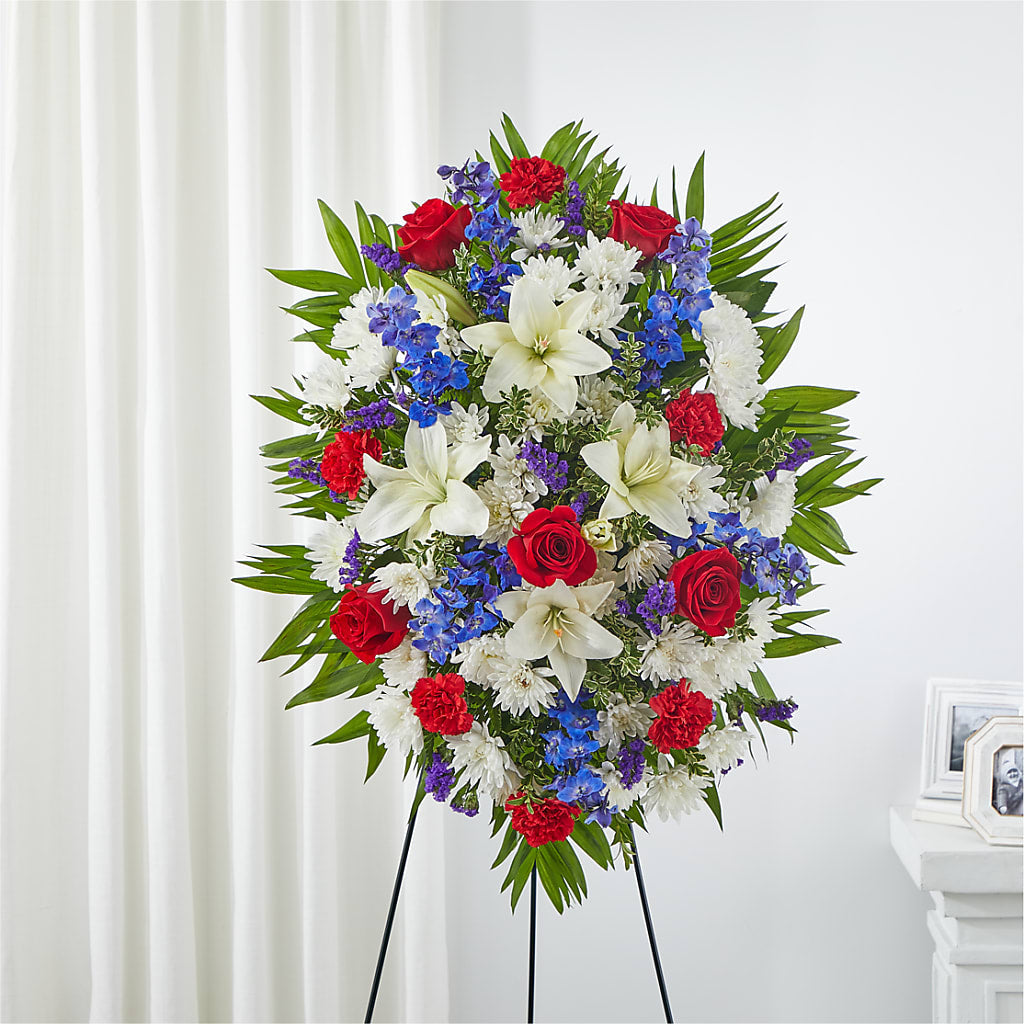 Cherished Service Standing Spray – THE MOST BLOOMS & MORE, Grand Bay AL