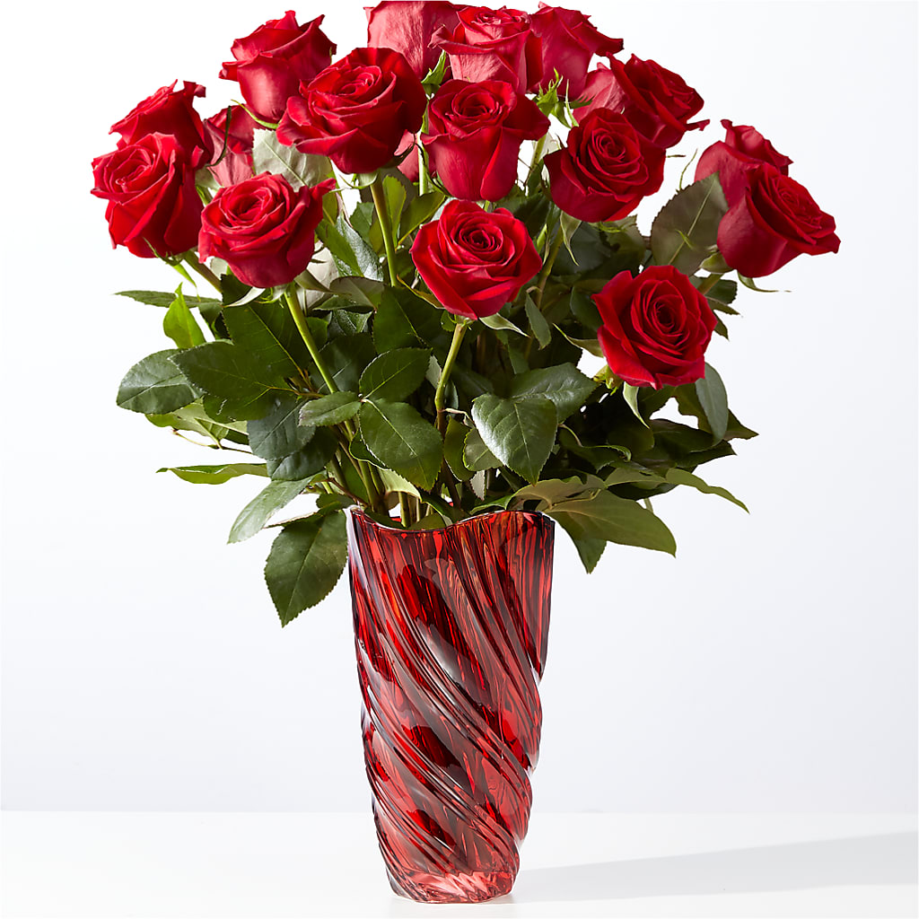 Classic Love Red Rose Bouquet with Luxe Swirl Vase – THE MOST BLOOMS & MORE, Grand Bay AL