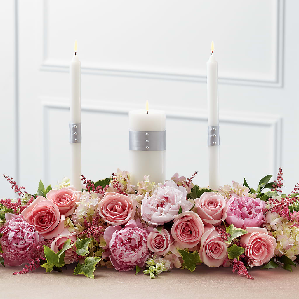 Worldwide Romance Unity Candle Arrangement – THE MOST BLOOMS & MORE, Grand Bay AL