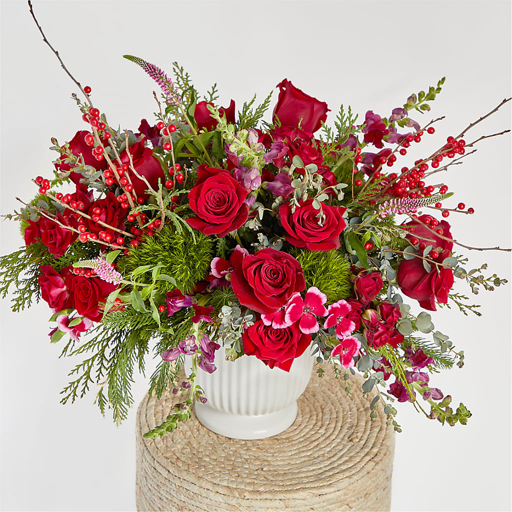 Big Red Bow Bouquet – THE MOST BLOOMS & MORE, Grand Bay AL