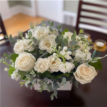 Fresh Linen Box Bouquet – THE MOST BLOOMS & MORE, Grand Bay AL