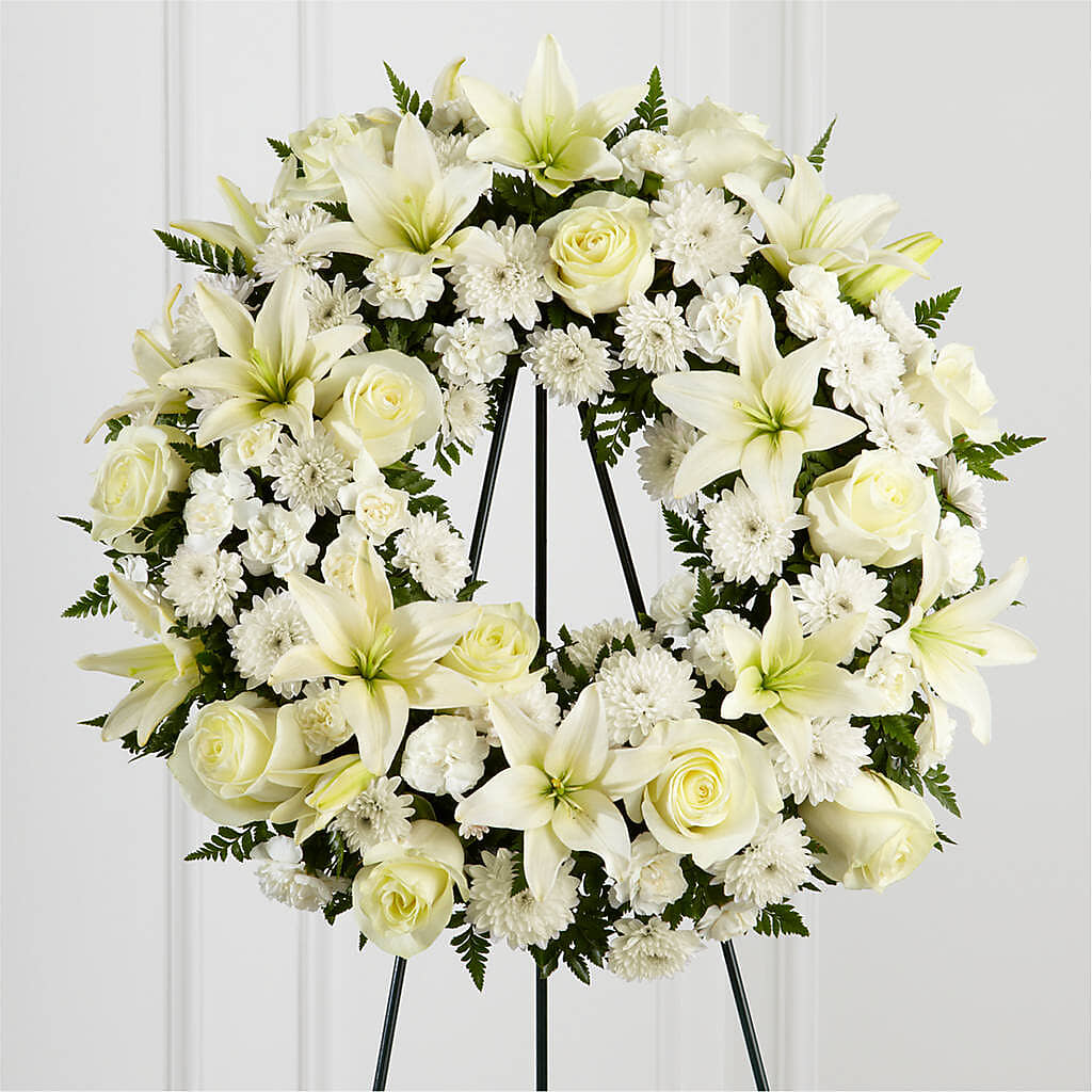 Treasured Tribute Wreath – THE MOST BLOOMS & MORE, Grand Bay AL