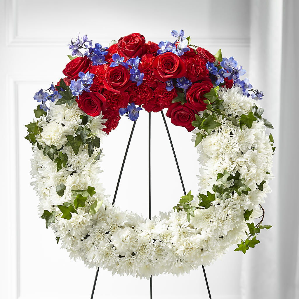 Patriotic Passion Wreath – THE MOST BLOOMS & MORE, Grand Bay AL