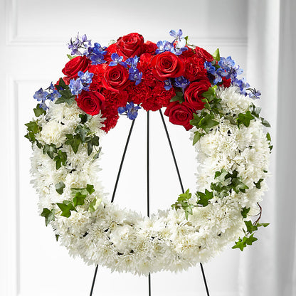Patriotic Passion Wreath – THE MOST BLOOMS & MORE, Grand Bay AL