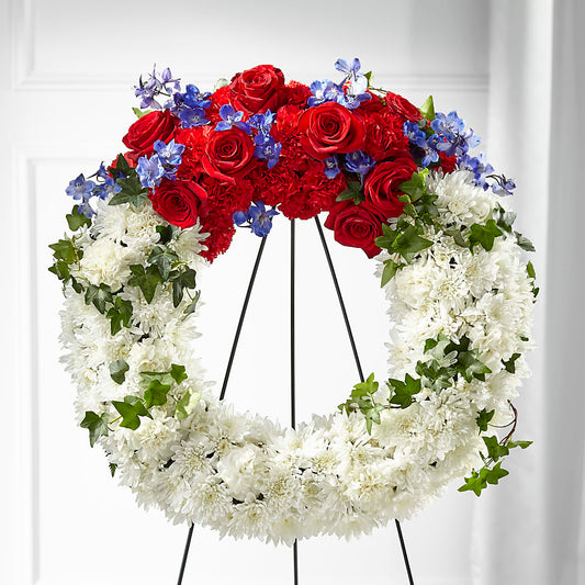 Patriotic Passion Wreath – THE MOST BLOOMS & MORE, Grand Bay AL
