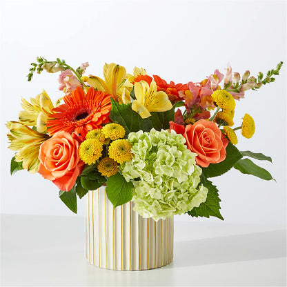 Autumn Sunshine Bouquet with Ivory Vase – THE MOST BLOOMS & MORE, Grand Bay AL