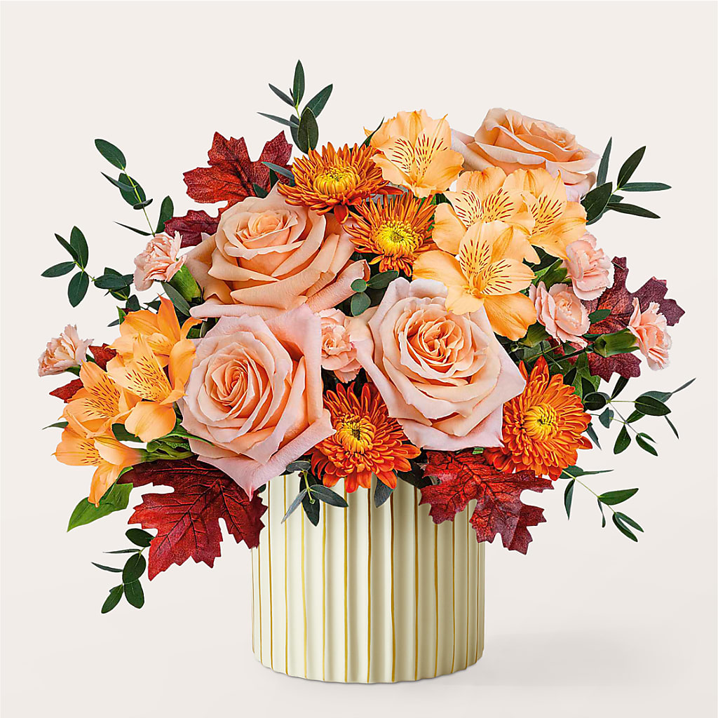 Spiced Latte Bouquet with Ivory Vase – THE MOST BLOOMS & MORE, Grand Bay AL