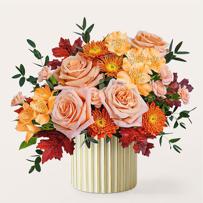 Spiced Latte Bouquet with Ivory Vase – THE MOST BLOOMS & MORE, Grand Bay AL