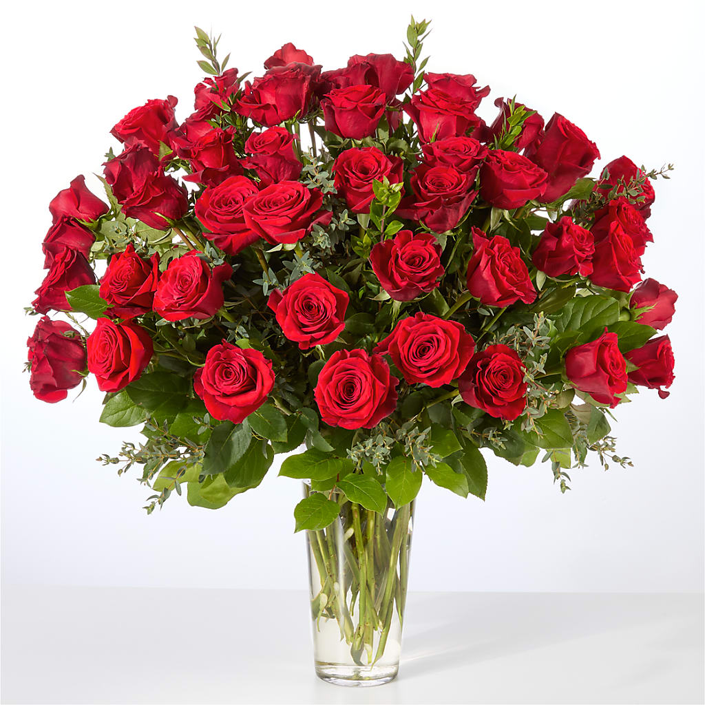 Forever Yours Fifty Stem Red Rose Bouquet – THE MOST BLOOMS & MORE, Grand Bay AL