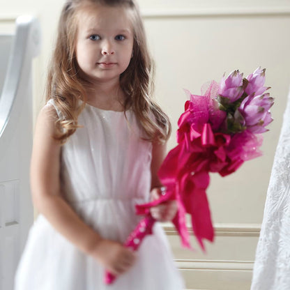 Sparkle Pink Flower Girl Bouquet – THE MOST BLOOMS & MORE, Grand Bay AL