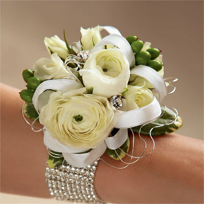 White Wedding Corsage – THE MOST BLOOMS & MORE, Grand Bay AL